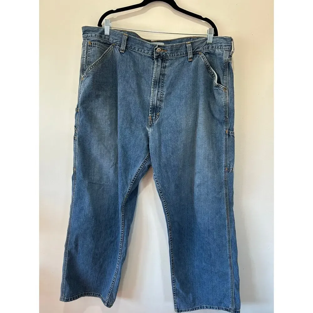 Vintage Y2K Levi's Carpenter jeans mens 44x30 medium wash baggy lose